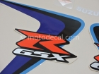 SUZUKI GSX-R 600 2006 BLUE WHITE DECAL KIT