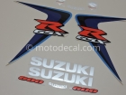 SUZUKI GSX-R 600 2006 BLUE WHITE DECAL KIT