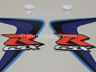 SUZUKI GSX-R 600 2006 BLUE WHITE DECAL KIT