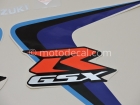 SUZUKI GSX-R 600 2006 BLUE WHITE DECAL KIT