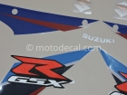 SUZUKI GSX-R 600 2007 BLUE WHITE DECAL KIT