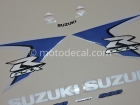 SUZUKI GSX-R 600 2008 WHITE SILVER DECAL KIT
