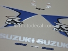 SUZUKI GSX-R 600 2008 WHITE SILVER DECAL KIT