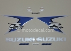 SUZUKI GSX-R 600 2008 WHITE SILVER DECAL KIT