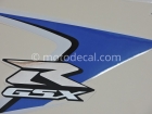 SUZUKI GSX-R 600 2008 WHITE SILVER DECAL KIT