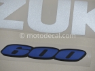 SUZUKI GSX-R 600 2008 WHITE SILVER DECAL KIT