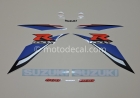 SUZUKI GSX-R 600 2009 BLUE WHITE DECAL KIT