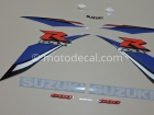 SUZUKI GSX-R 600 2009 BLUE WHITE DECAL KIT