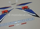 SUZUKI GSX-R 600 2009 BLUE WHITE DECAL KIT