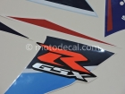 SUZUKI GSX-R 750 2007 BLUE WHITE DECAL KIT