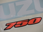 SUZUKI GSX-R 750 2008 BLUE WHITE DECAL KIT