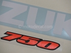 SUZUKI GSX-R 750 2009 BLUE WHITE DECAL KIT