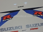 SUZUKI GSX-R 750 2010 WHITE BLUE DECAL KIT