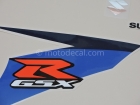SUZUKI GSX-R 750 2010 WHITE BLUE DECAL KIT