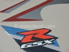 SUZUKI GSX-R 1000 2007 BLUE WHITE DECAL KIT