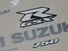 SUZUKI GSX-R 750 2008 BLACK DECAL KIT