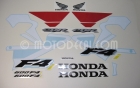 HONDA CBR 600 F4i 2001 WHITE RED DECAL KIT