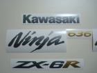 KAWASAKI ZX-6R 2005-2006 BLUE DECAL KIT
