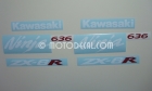 KAWASAKI ZX-6R 2005-2006 SILVER DECAL KIT