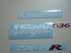 KAWASAKI ZX-6R 2005-2006 SILVER DECAL KIT