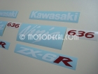 KAWASAKI ZX-6R 2005-2006 SILVER DECAL KIT