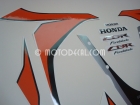 HONDA CBR 1000RR 2010 ORANGE SILVER DECAL KIT
