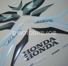 HONDA CBR 600RR 2007 WHITE BLACK DECAL KIT
