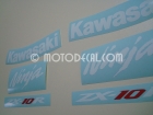 KAWASAKI ZX-10R 2008 BLUE DECAL KIT