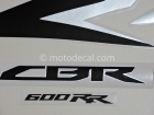 HONDA CBR 600RR 2010 RED BLACK DECAL KIT