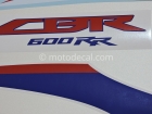 HONDA CBR 600RR 2011 WHITE BLUE DECAL KIT