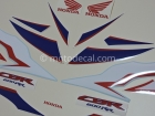HONDA CBR 600RR 2011 WHITE BLUE DECAL KIT