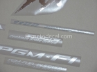 HONDA CBR 1100XX 2004 MATT BLACK SILVER DECAL KIT