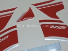 YAMAHA YZF-R125 2008 WHITE DECAL KIT