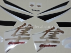 SUZUKI GSX 1300R HAYABUSA  2005 SILVER BLACK  DECAL KIT
