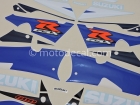 SUZUKI GSX-R 600 2003 BLUE WHITE DECAL KIT