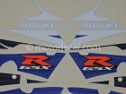 SUZUKI GSX-R 600 2003 BLUE WHITE DECAL KIT