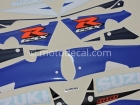 SUZUKI GSX-R 600 2003 BLUE WHITE DECAL KIT