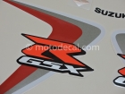 SUZUKI GSX-R 600 2006 RED BLACK DECAL KIT