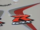 SUZUKI GSX-R 600 2006 RED BLACK DECAL KIT