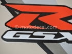 SUZUKI GSX-R 600 2006 SILVER WHITE DECAL KIT