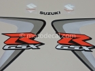 SUZUKI GSX-R 600 2006 SILVER WHITE DECAL KIT
