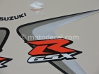 SUZUKI GSX-R 600 2006 SILVER WHITE DECAL KIT