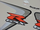 SUZUKI GSX-R 600 2006 SILVER WHITE DECAL KIT