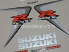 SUZUKI GSX-R 600 2006 SILVER WHITE DECAL KIT