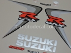 SUZUKI GSX-R 600 2006 SILVER WHITE DECAL KIT