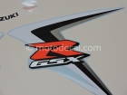 SUZUKI GSX-R 600 2007 RED WHITE DECAL KIT