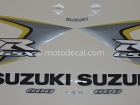SUZUKI GSX-R 600 2008 YELLOW SILVER DECAL KIT