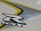 SUZUKI GSX-R 600 2008 YELLOW SILVER DECAL KIT