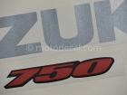 SUZUKI GSX-R 750 2007 BLUE BLACK DECAL KIT