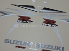 SUZUKI GSX-R 750 2007 BLUE BLACK DECAL KIT